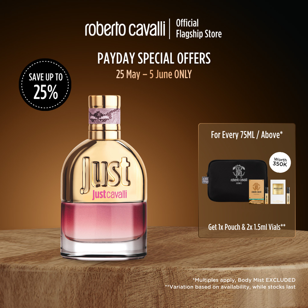 Roberto Cavalli Just Cavalli For Her EDT 75ml - Parfum Wanita