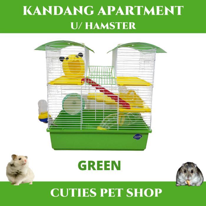 KANDANG HAMSTER APARTEMEN TINGKAT BIG JUMBO / RUMAH HEWAN / SYRIAN - GREEN