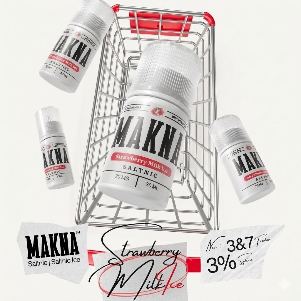 Makna Ice Strawberry Milk 30ml 30mg Saltnic