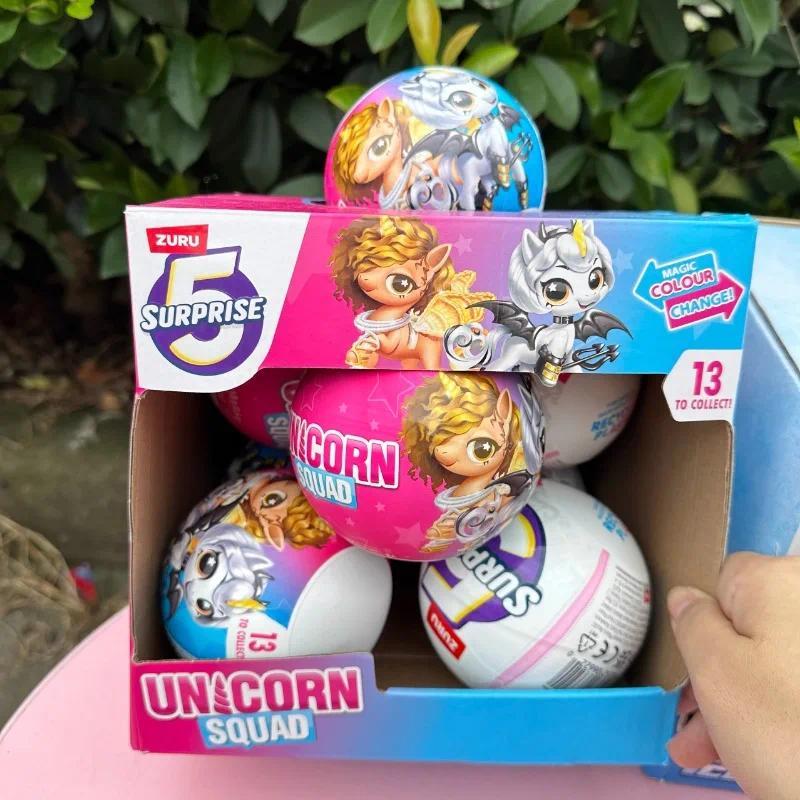 Zuru 5 Surprise Ball Mini Brands Unicorn Squad Blind Box Capsule Toy Fashion Surprise Ball Anime Fig