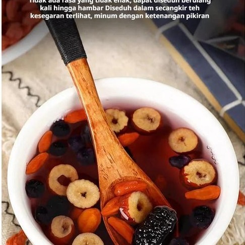 Teh Bunga Kering Kurma Merah Murbei Hitam Wolfberry Merah Wolfberry Merah Kombinasi Teh Bunga Dan