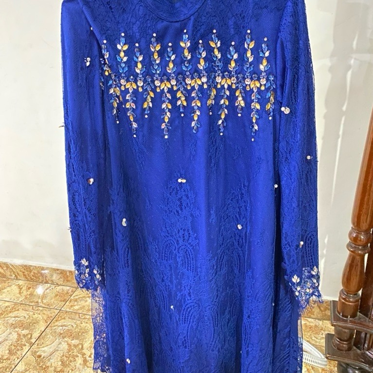 preloved kebaya biru payet