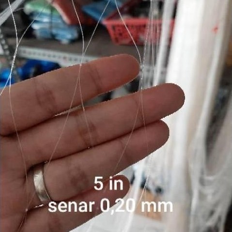 Veii- New- Jaring Ikan Siap Pakai 3 Lapis Tinggi 1M Panjang 20M Jaring Ikan Jaring Ikan Bentang Jari