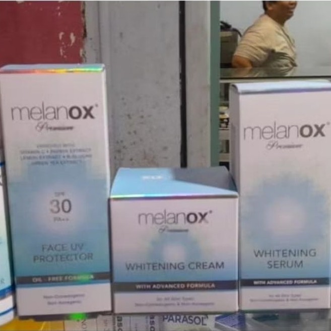 paket melanox whitening cream, melanox whitening serum, melanox uv, melanox cleansing, melanox toner