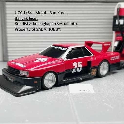 DIECAST UCC 1/64 NISSAN SKYLINE RS TURBO SILHOUETTE (DR30) MERAH UNIT ONLY CADATOYS