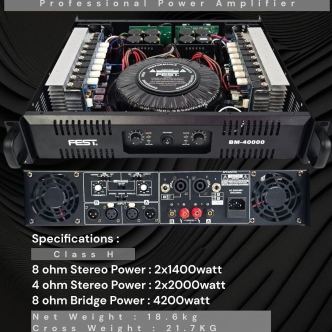 Power Fest BM 40000 Original Amplifier FEST BM40000 Class H