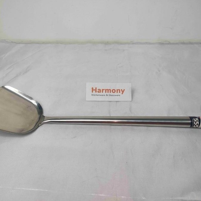 Saito 555 Sodet Gagang Stainless 40Cm Sutil Spatula Besar Full Stainless Tebal