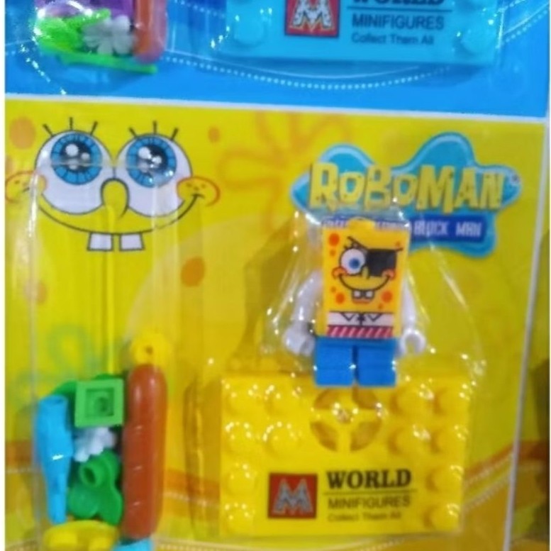 4 PCS MAINAN BRICK MINI FIGURE LEGO SPONGEBOB