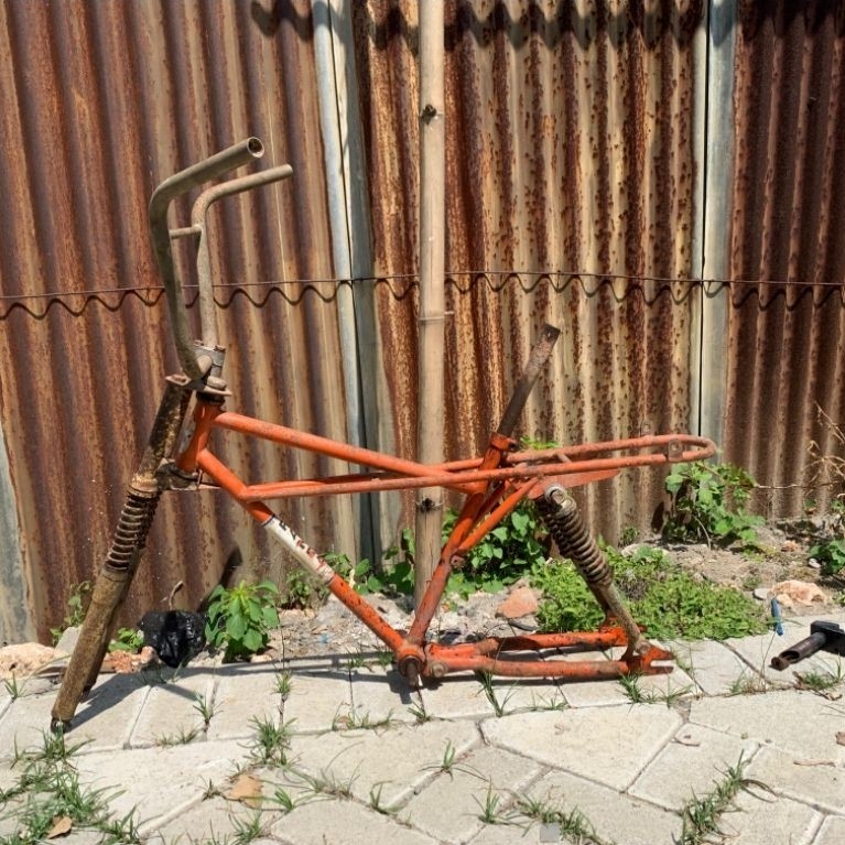 frame bmx motobike panda japan original bekas sesuai foto roda 20 ada tromol kaleng depan belakang