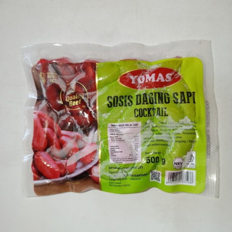 DOUBLEDFF - Yomas Sosis Sapi Spesial, Yomas Sosis Beef Cocktail Merah, Yomas Kornet Ayam