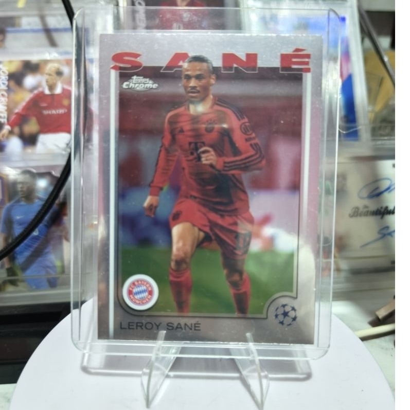 Photocard kartu bola original Topps Bayern Munchen Leroy Sane