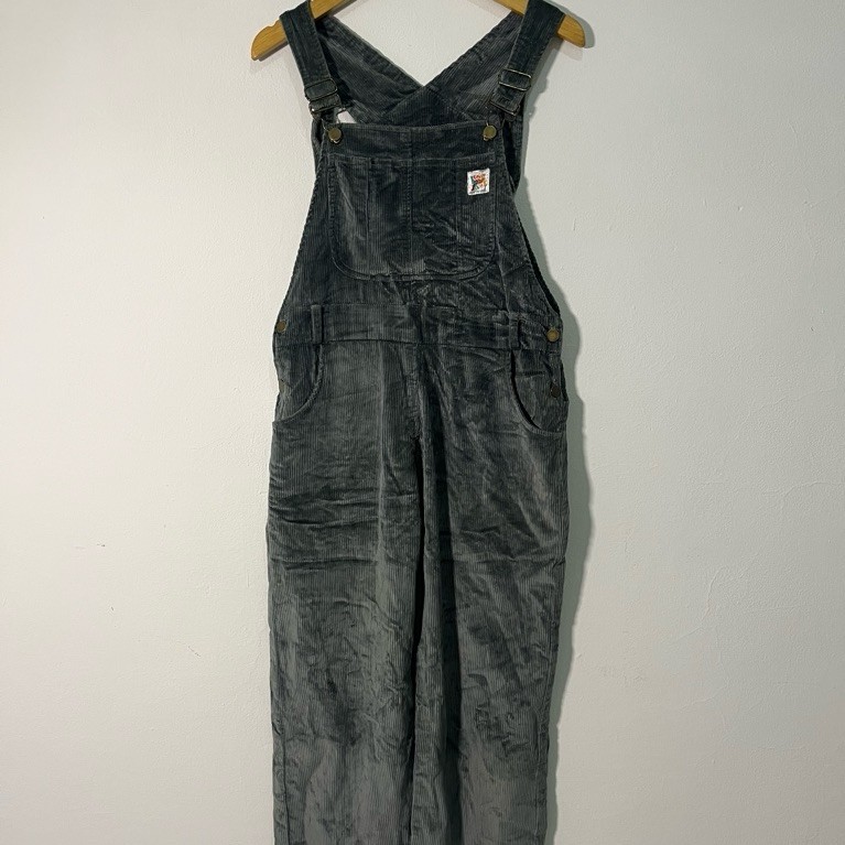 [PRELOVED] Jumpsuit Overall Corduroy smokey
