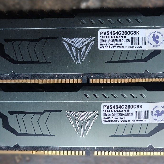Patriot Viper Steel 64GB (2x32GB) DDR4 3600Mhz