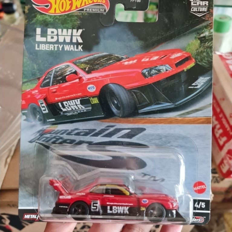 hot wheels hotwheels LB Er34 Super Silhouette Nissan Skyline R34 LBWK Mountain drifters merah/red Fr