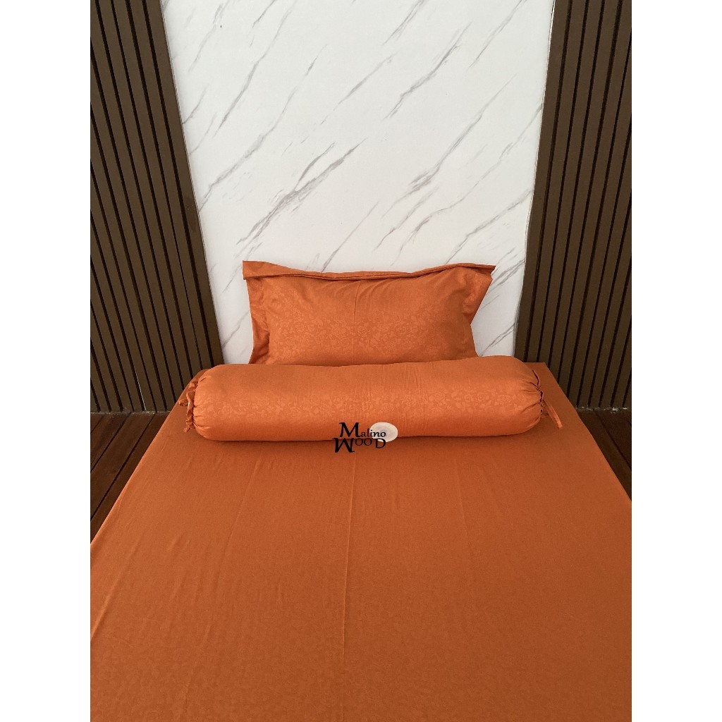 Sprei Grey Twill Premium Warna MERAH BATA Double Karet