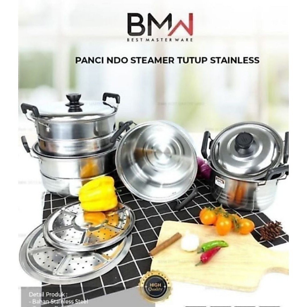 Panci set+ Steamer Stainless BMW