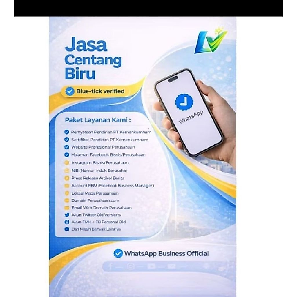 jasa nomor WhatsApp centang biru Bisnis resmi amanah garansi berhasil 100%wajib baca Deskripsi