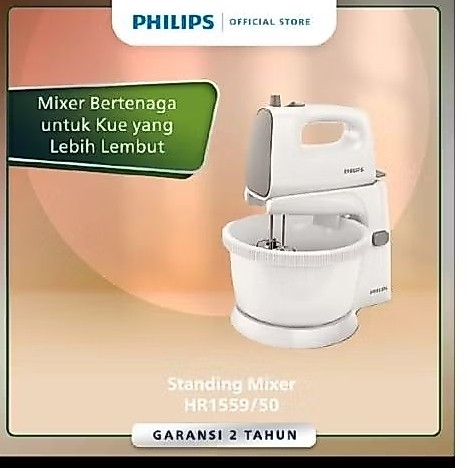 Philips HR1559 Mixer Duduk dengan 5 Kecepatan dan Turbo