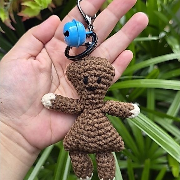 [PO] Mr Bean Teddy Bear Bagcharm Crochet | Gantungan Rajut Boneka Beruang Mr Bean