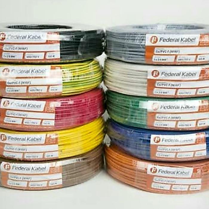 Kabel Federal Nyaf 2,5Mm Roll 100M Serabut 1X2.5 Mm Nyaf 2,5 Mm 2.5 Federal