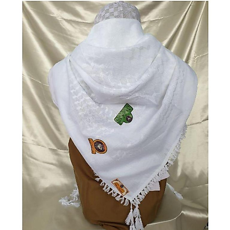Sorban Almas Koncer Putih Polos - Surban Rida Solo Koncer Premium - Bahan Rayon Super Jatuh & Adem