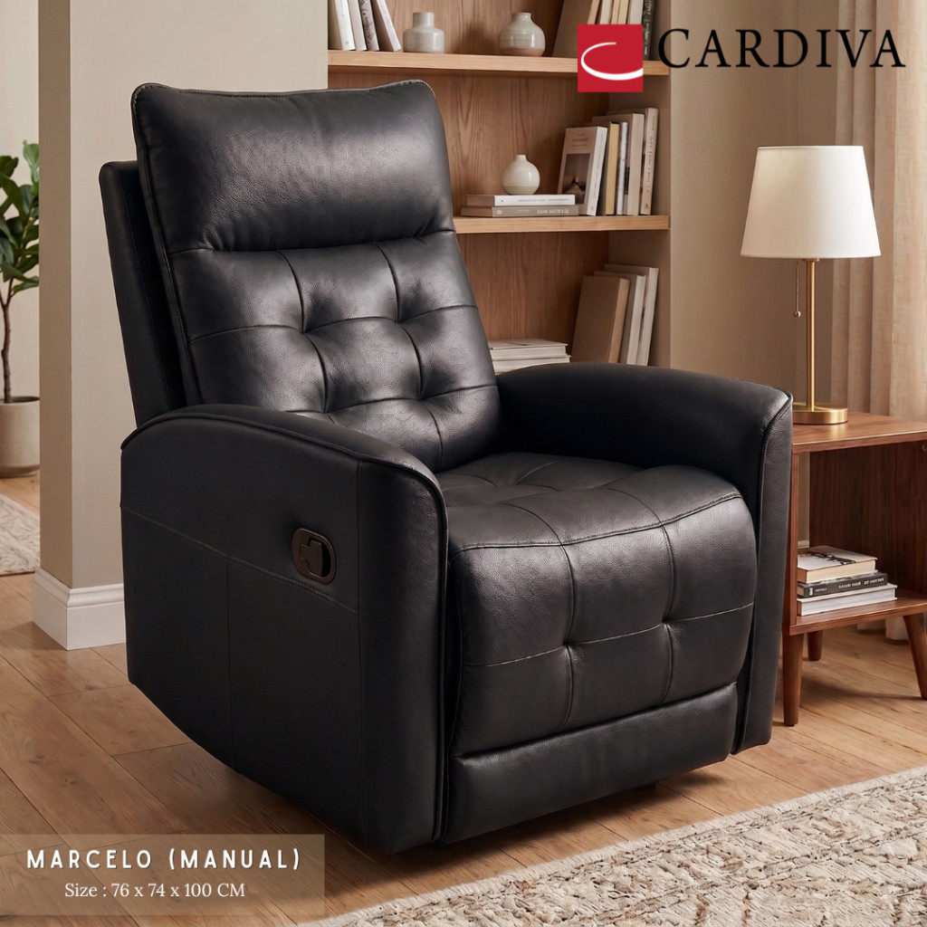 Sofa Recliner 1 Seater Manual Cardiva Mewah Empuk Oscar