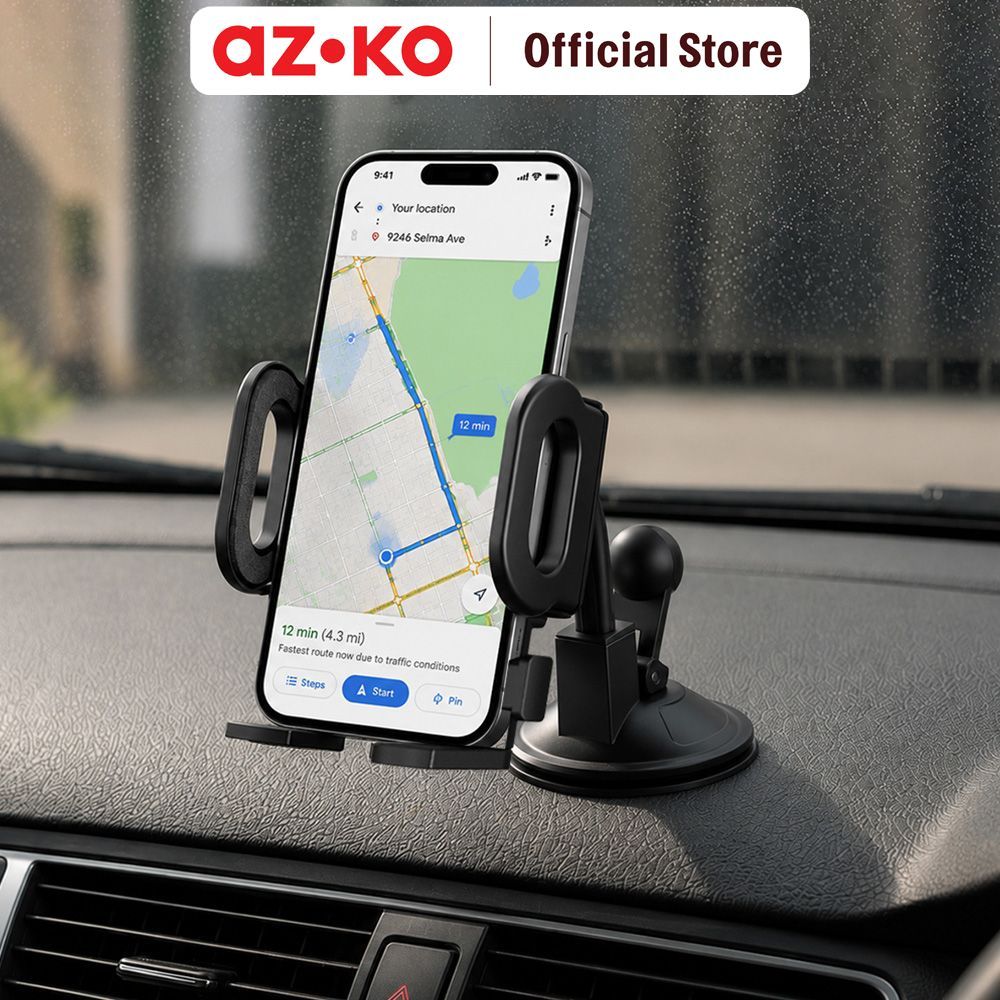 AZKO Otto Klasse Holder Smartphone Mobil 360 Derajat - Hitam Tempat Penyangga Ponsel Aksesoris Holde