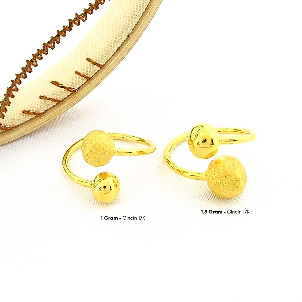 Cincin anak dan dewasa emas asli kadar 700 16k selisih tinju doff ball bola merica polos 1 gram g gr