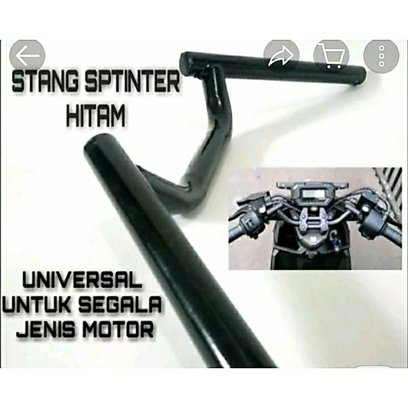 stang spinter pendek herex universal adaptor jalu,beat streat,vixion, cb150 r,satria fu hitam