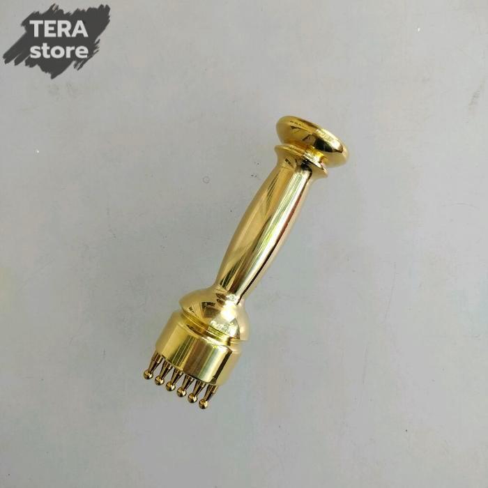 jarum sisir emas 6 sinar part alat terapi pijat tuina chuzhen tembaga