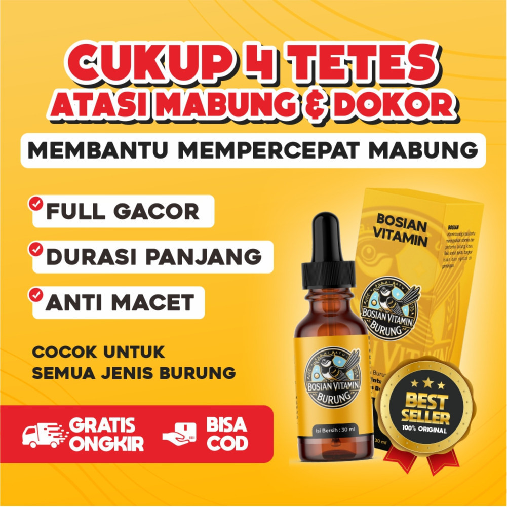BM - BOSIAN | Vitamin Burung Alami  Herbal Tanpa Efek Samping - Varian 30ml