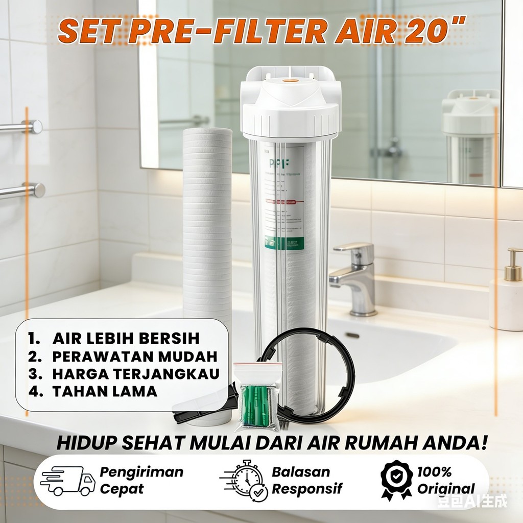 Housing Filter Air 20" / Water Filter Housing 20" -  Clear, 1/2 inch