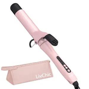 LivChic LC204 Keriting Catokan Rambut Curly catok 32mm 55W [Barang Lokal] Straightener Sisir - pink+