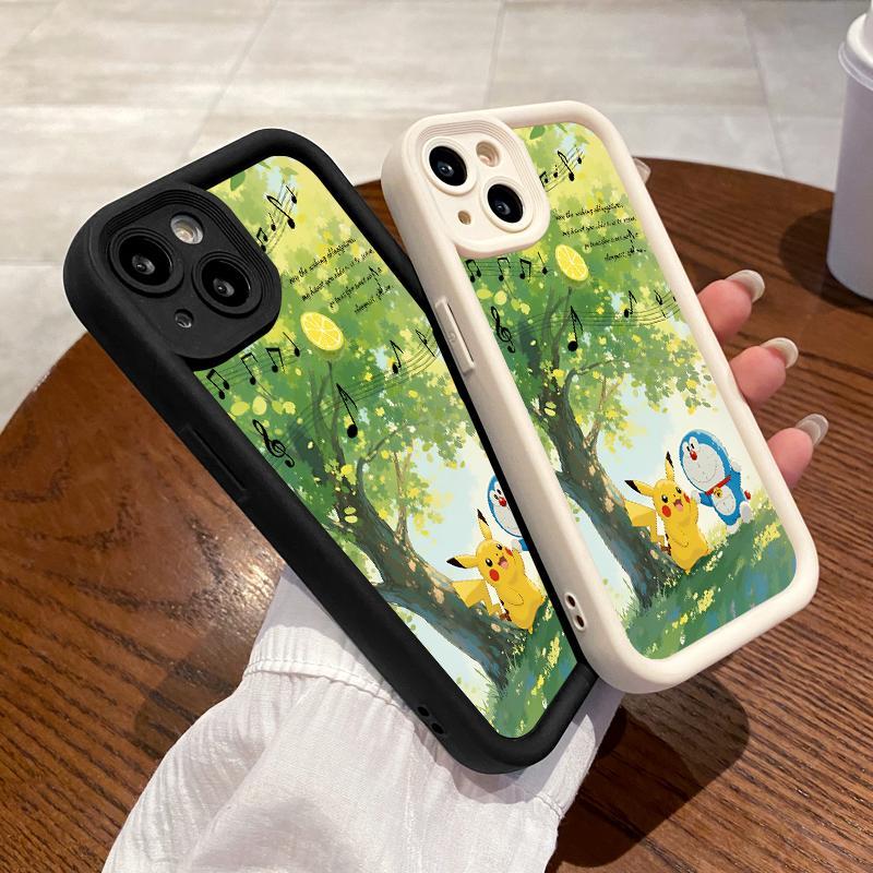 Casing For Iphone Case 11 Pro Max 6 6S 7 Plus8 Plus 8 SE 2020 2022 X XS XR Silicone TPU Lucu Doraemo
