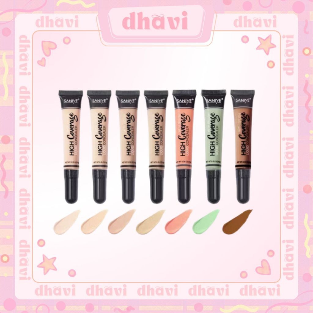 [GROSIR] SANIYE Concealer Orange Hijau Waterproof Kosmetik Wajah Full Coverage Corrector BPOM