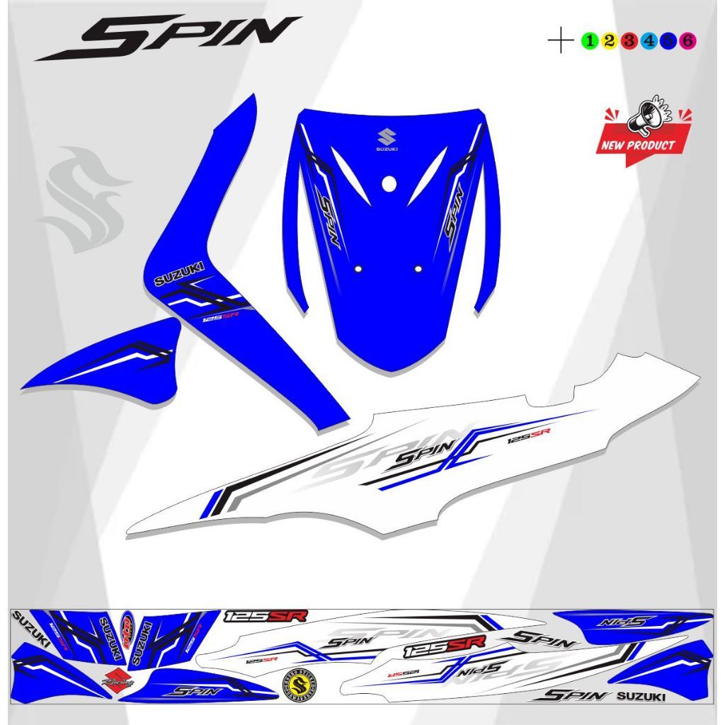 VARIASI VARIASI LIS STICKER SPIN 125 RS VARIASI STRIPING SPIN