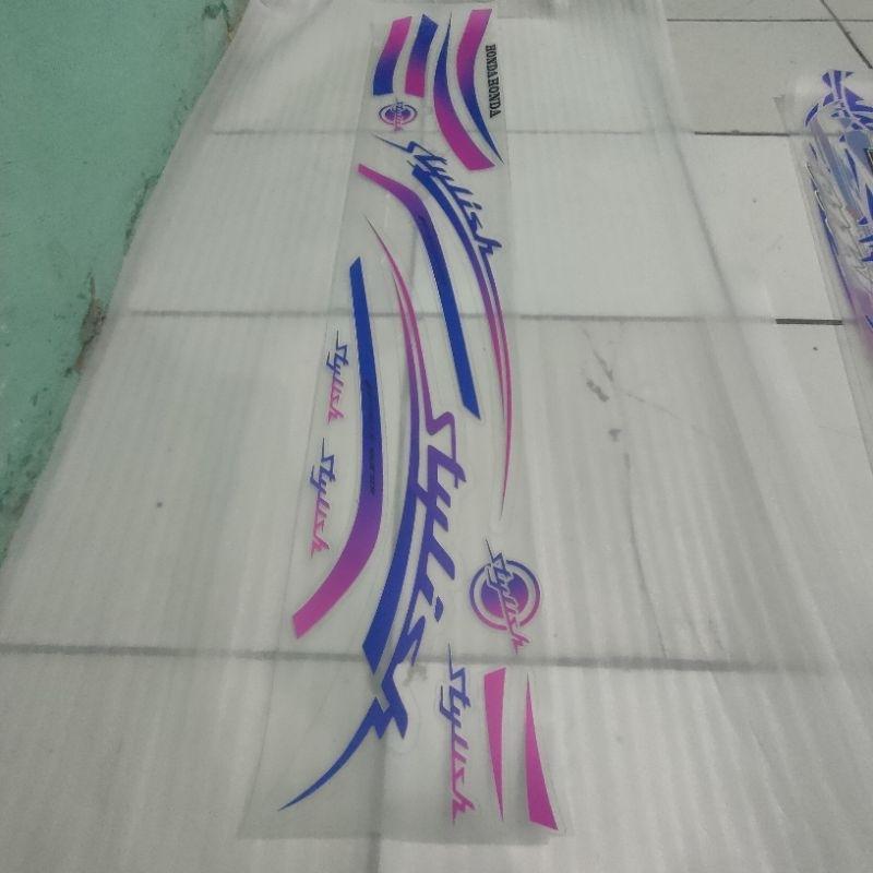 striping stiker Scoopy stylish transparan