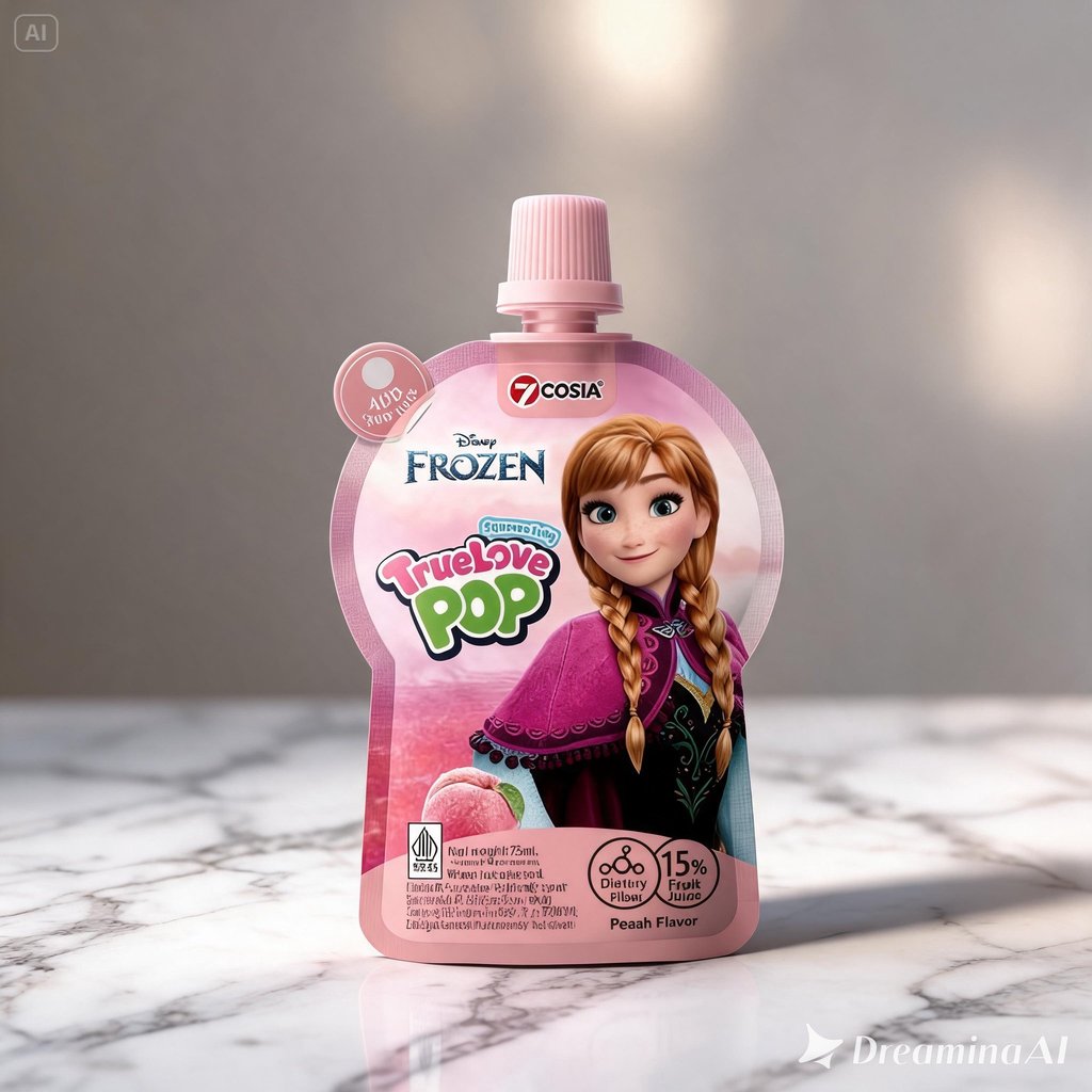 7COSIA Disney Frozen 10pcs Squeeze Jelly Rasa Peach