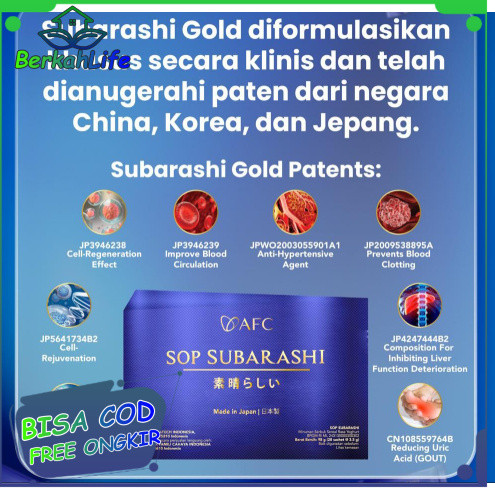 SOP SUBARASHI GOLD / UTSUKUSHI GOLD / HIKARI - 14 SACHET Multivitamin Tubuh