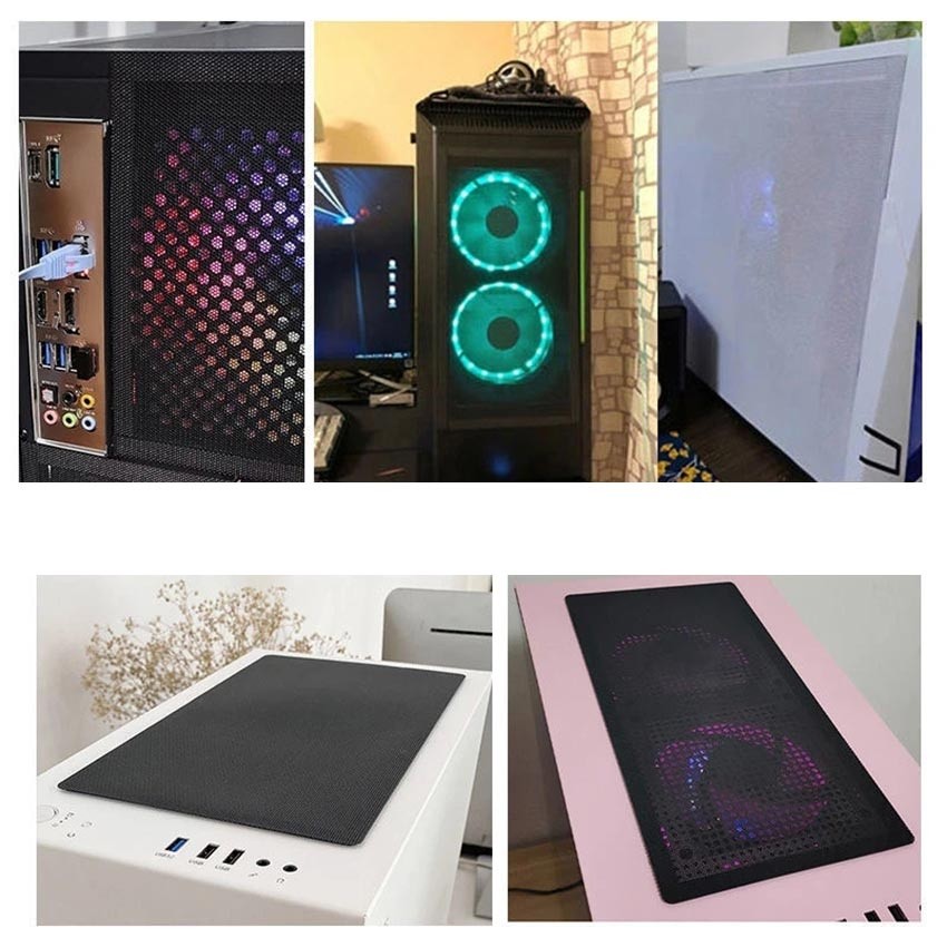 30X100Cm Filter Dust Mesh Pvc Diy Sarung Kipas Pc Pvc Jaring Komputer Penutup Filter Debu Hitam