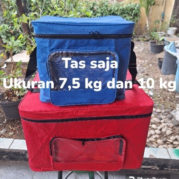 1 pc TAS SAJA 7,5 kg dan 10 kg untuk Box Styrofoam ice cream/ minuman dingin/ pemancing / cooler bag
