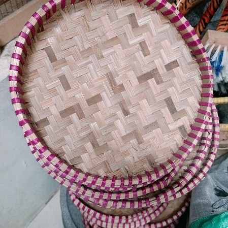 Tampah Bambu Tampah Bambu Mini 23Cm Tempah Kue Dan Tumpeng