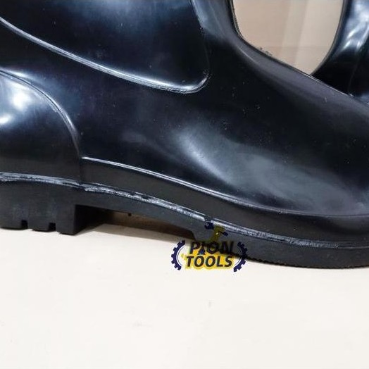 Frt Sepatu Boots Hitam Anti Banjir Safety Kerja Bangunan Sepatu Kebun Populer