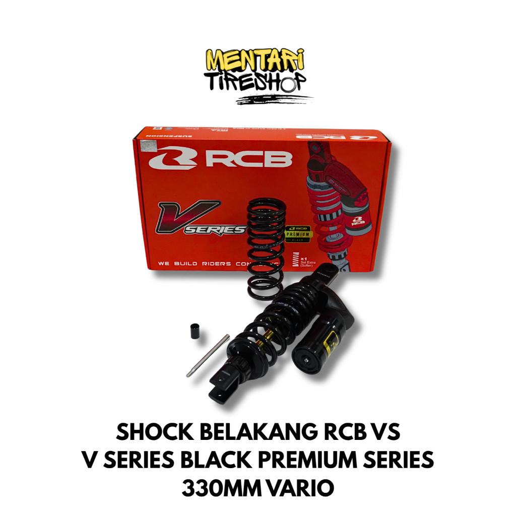 SHOCK BELAKANG RCB VS V SERIES BLACK PREMIUM SERIES 330MM SINGLE CLICK SHOCKBREAKER VARIO BEAT
