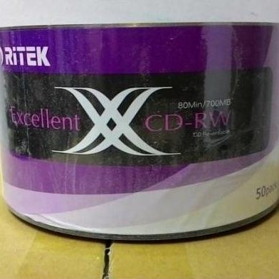 Hozon- Cd-Rw Ritek / Cd Rw Blank / Cdrw Kosong Ritek Bulk Pack