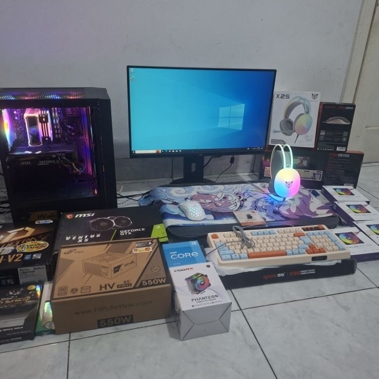 pc Gaming Pc Editing Pc Fullset Pc Live Streaming Core i3 gen 10 Gtx 1660 Super sgh komputer rx 5700
