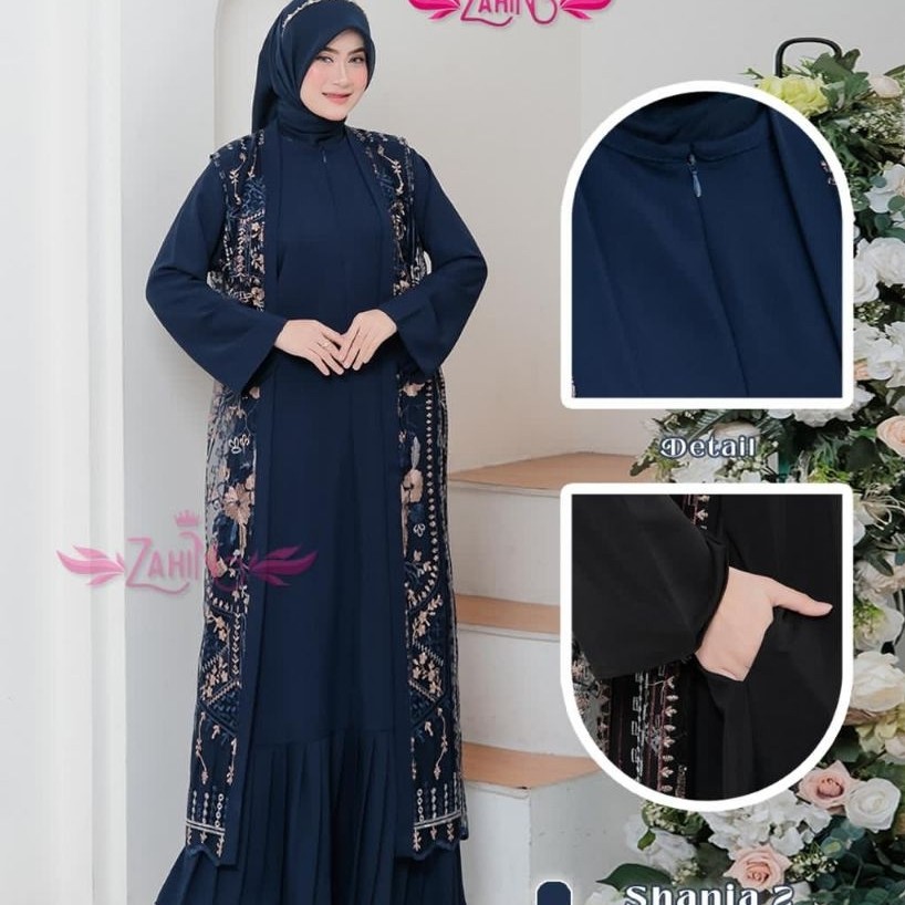 NEW  GAMIS SHANIA SET OUTHER BRUKAT SUPER PREMIUM DAN ELEGANT ORI BY ZAHIN