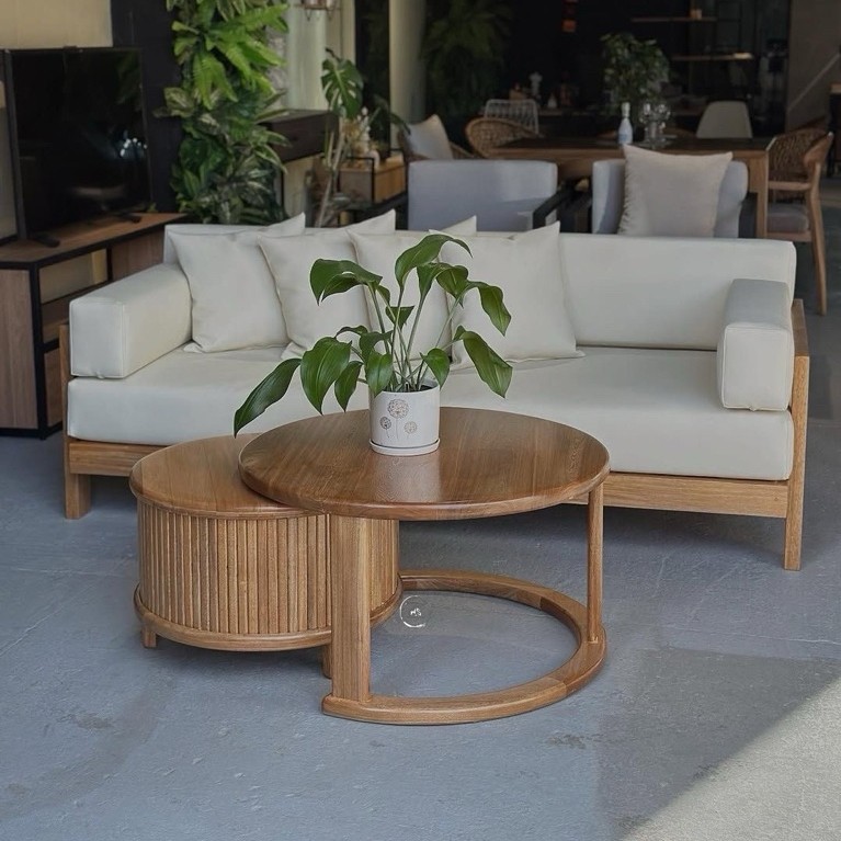 Sofa bed minimalis - sofabed set meja kayu jati - kursi sofa