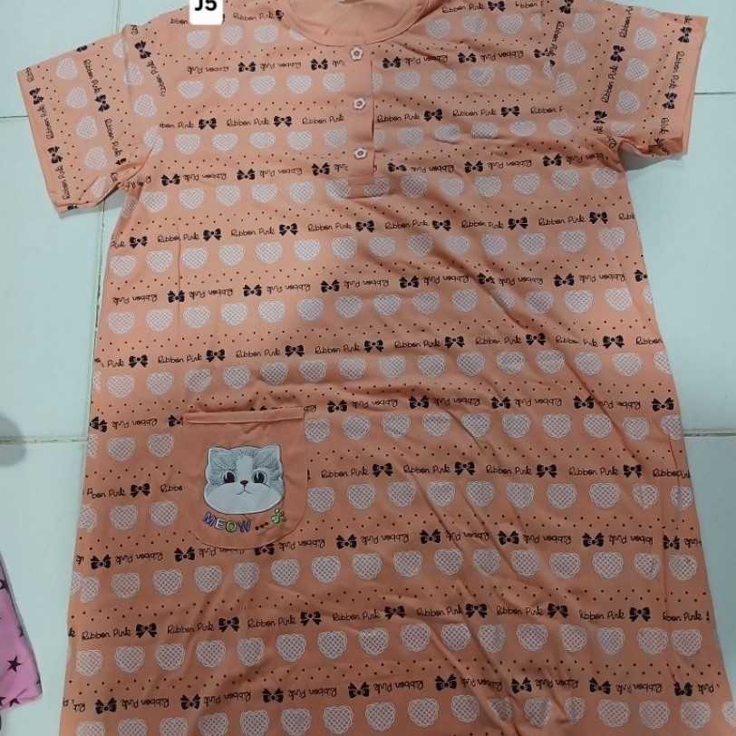 Daster Kaos Jumbo Lorita Lengan Pendek