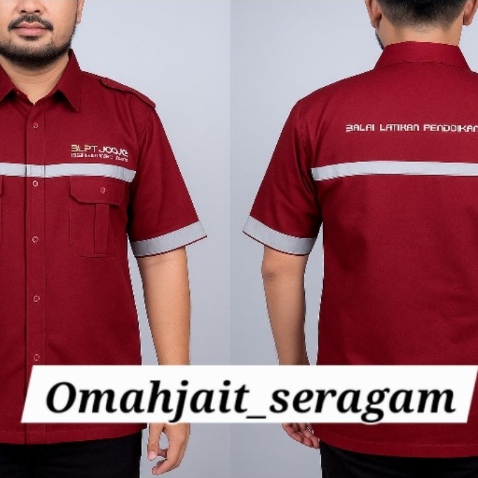 Seragam Kerja Bengkel Mechanic Workshirt scotlite American Drill Bordir custom